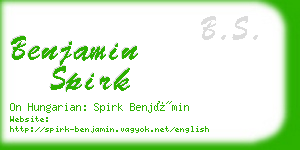 benjamin spirk business card